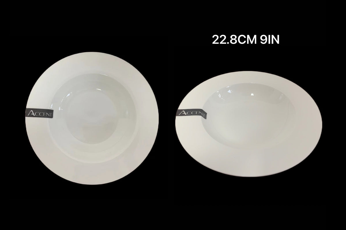 bulk 24 White Bone China Soup Bowl 23cm