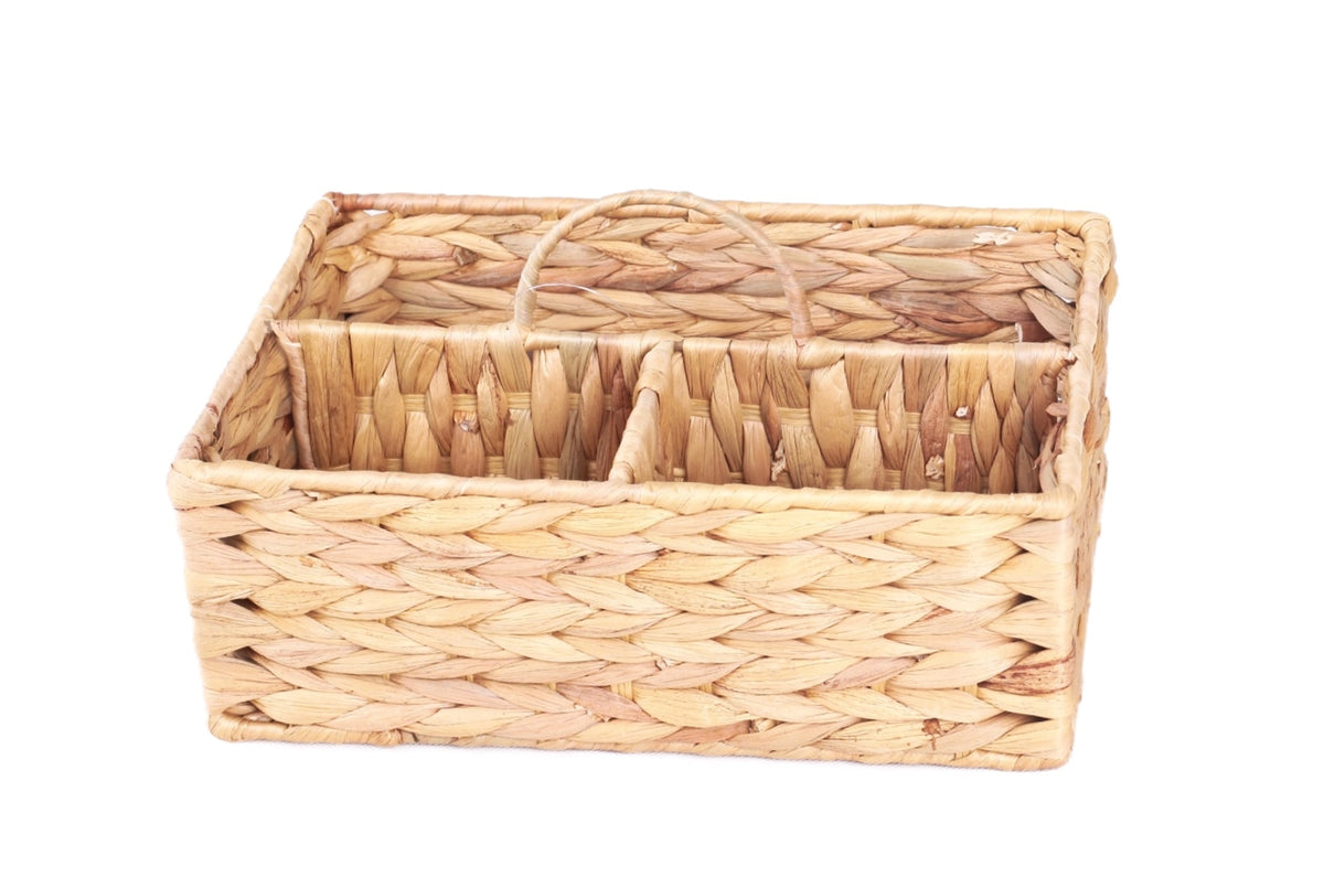 bulk 4 Natural Water Hyacinth Storage Caddy w/ Handle 210cm