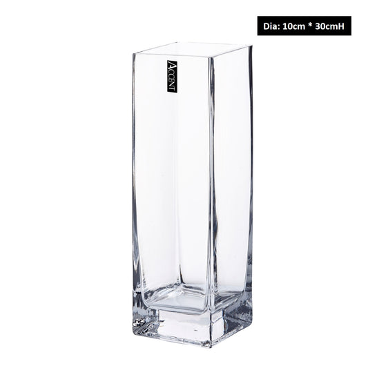 bulk 12 Glass Square Vase 30cm
