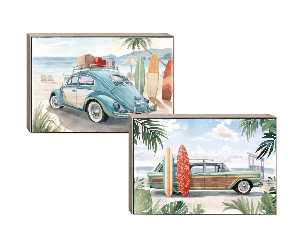 Set 2 Surfing Wall Art 60cm