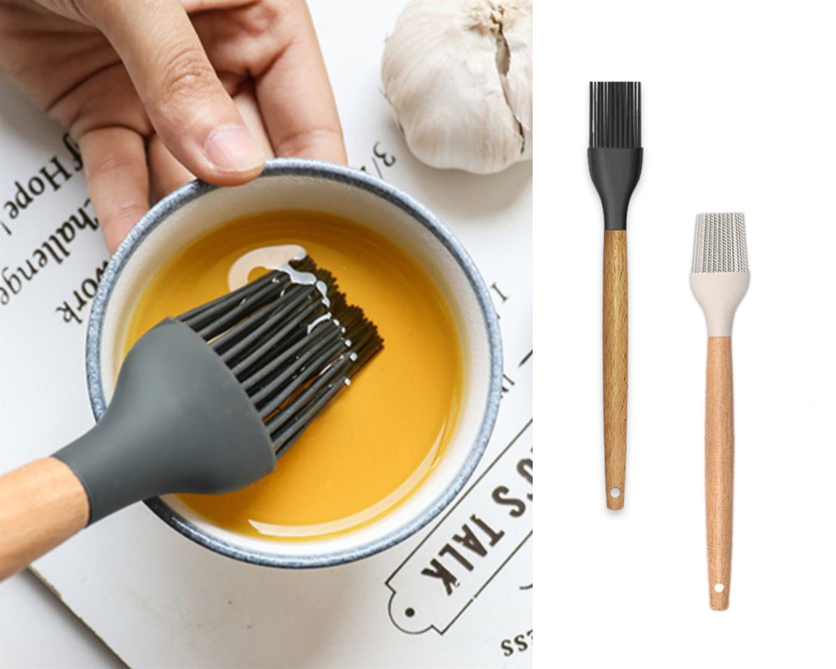 Bulk 24 Accent Silicone Basting Brush 28x4cm 2 Asst
