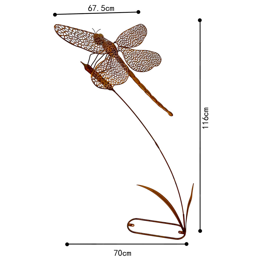 Flying Dragonfly w/ Base Ornament 70x116cm - Image 5