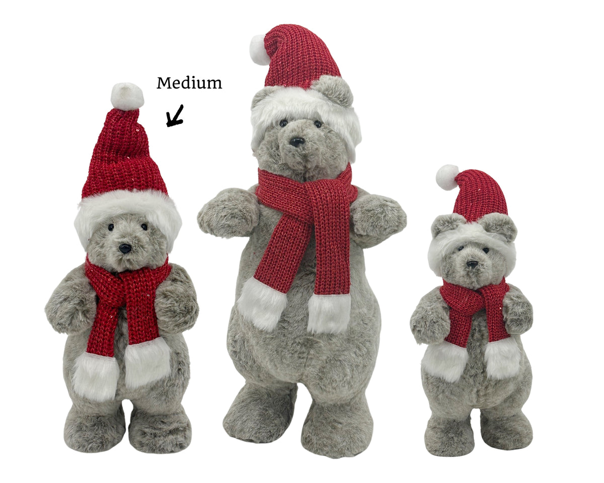 bulk 4 Xmas Randolph Bear w/ Red Hat /Scarf Bear 44cm