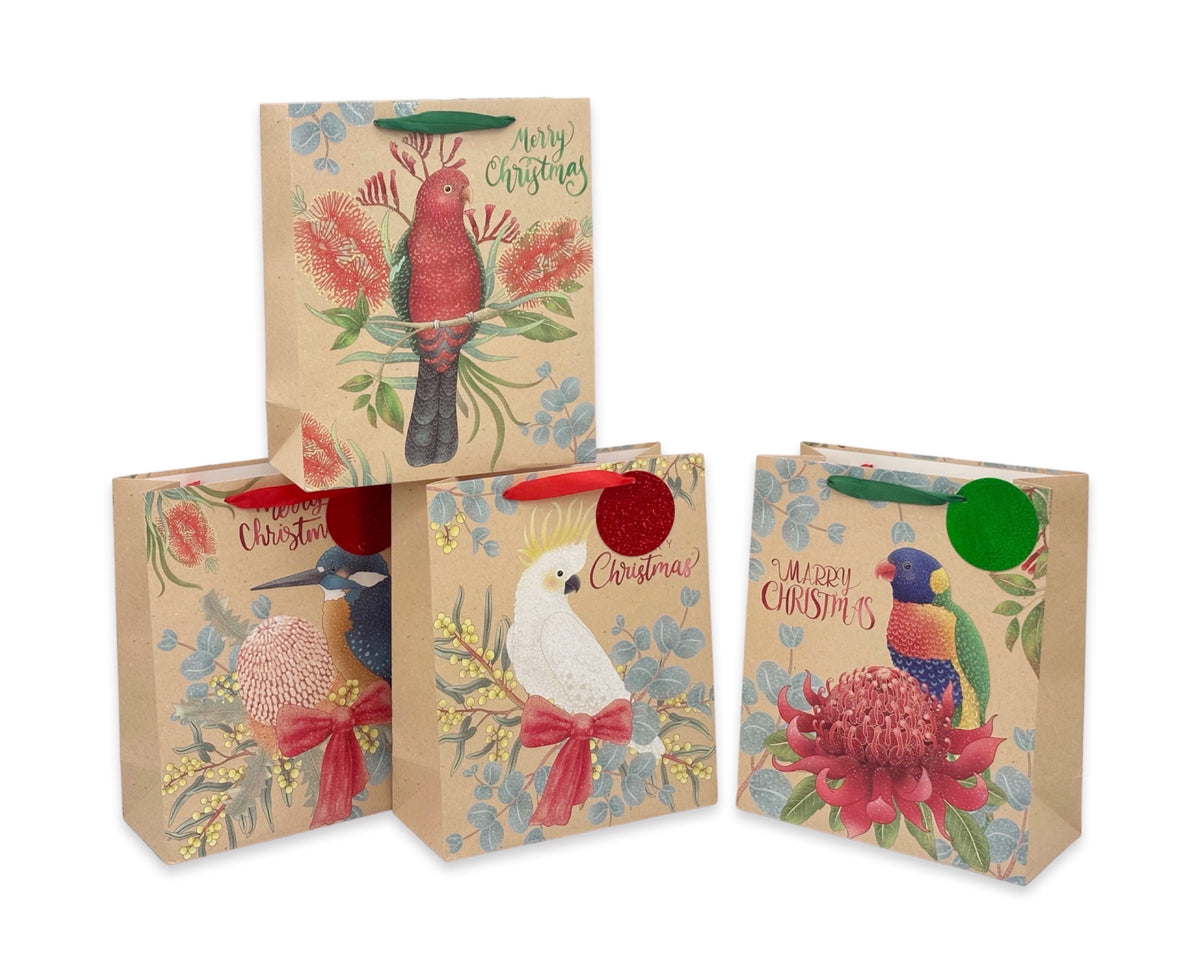 bulk 48 Xlarge Native Aussie Xmas Gift Bag 42cm