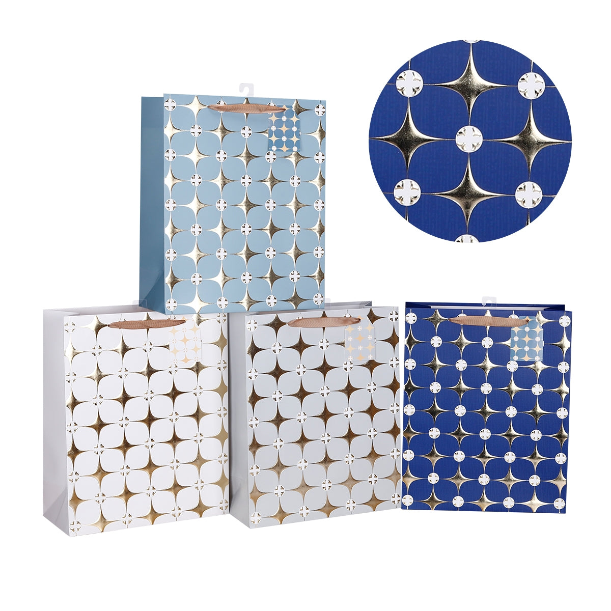bulk 24 Medium Foiled Ilongated Diamonds Gift Bag3cm