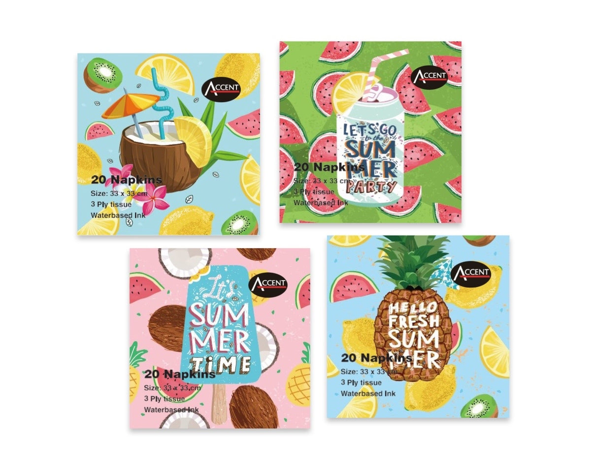 bulk 960 Summer Time Napkin 2ply 33cm