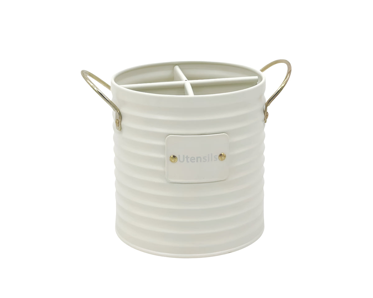 Corrugated Metal Utensil Holder 18cm