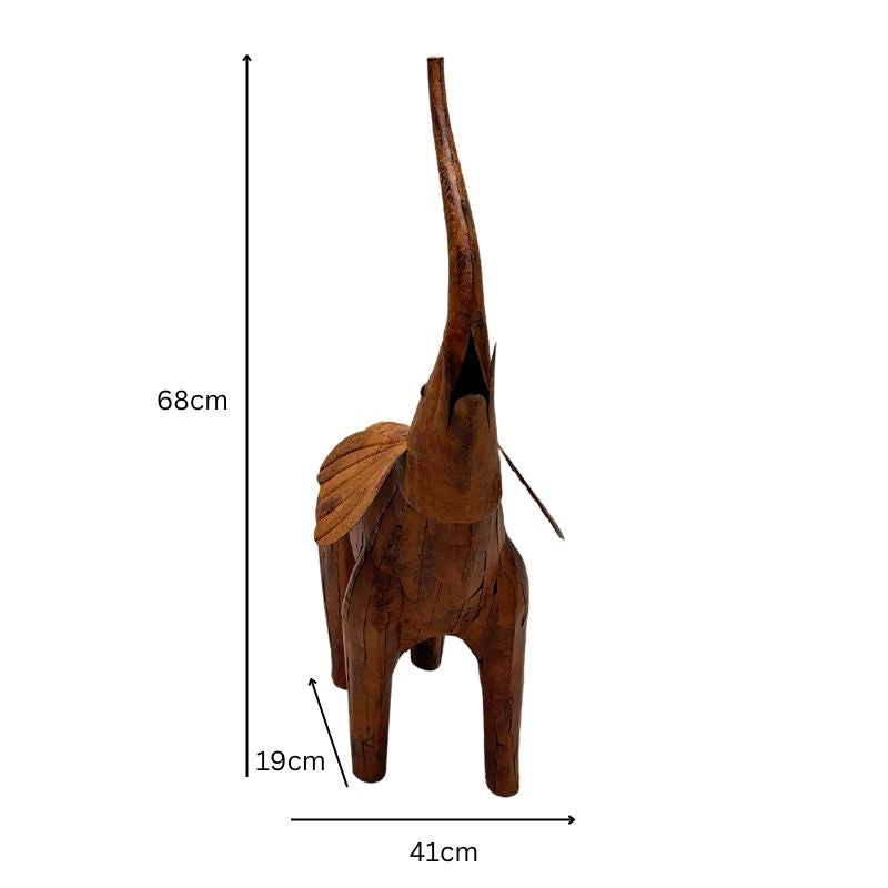 Metal Rust Elephant Statue 67cm - Image 4