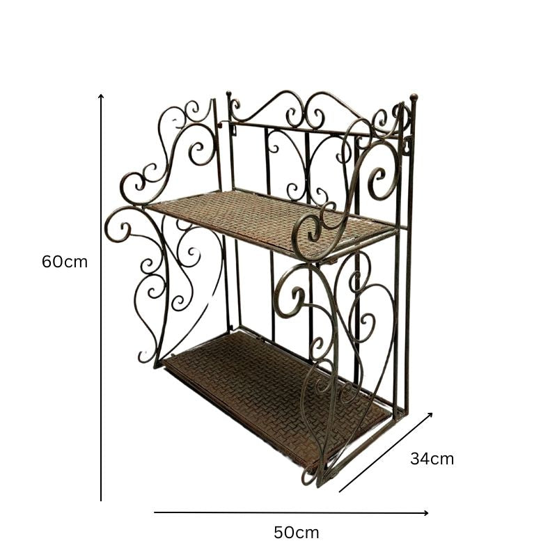 French Provincial 2 Tier Ornate Wall Shelf 60cm - Image 5