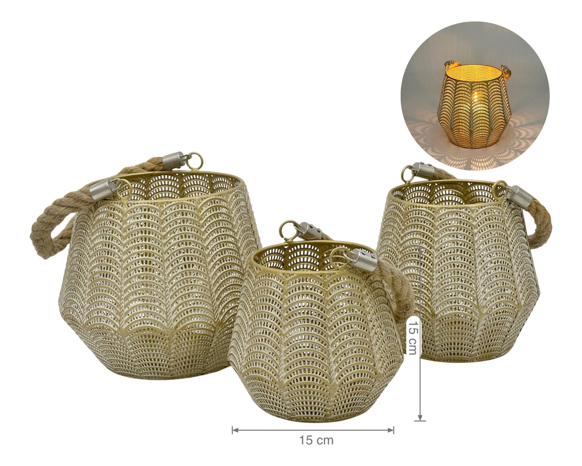 Gold Moroccan Lantern 15cm