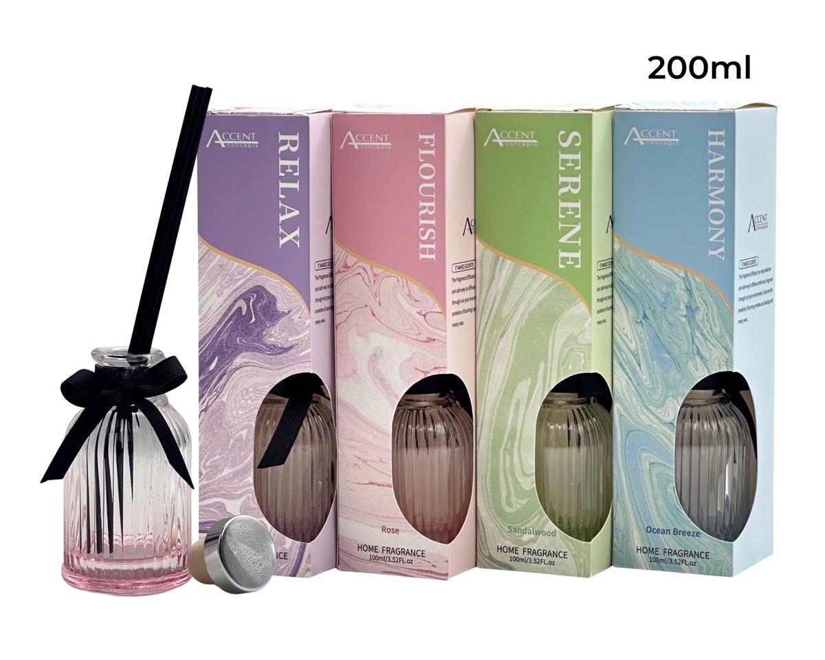 bulk 12 Wellness Fragrance Diffuser 200ml Assorted