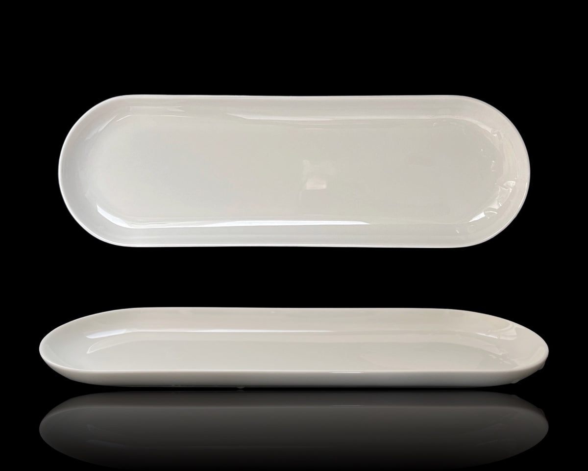 bulk 24 White Fine Bone China Rectangular Plate 27cm