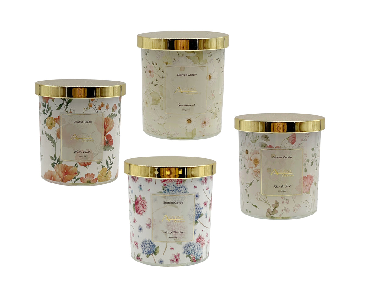 bulk 24 Meadow Bouquet Scented Candle 200G Assorted
