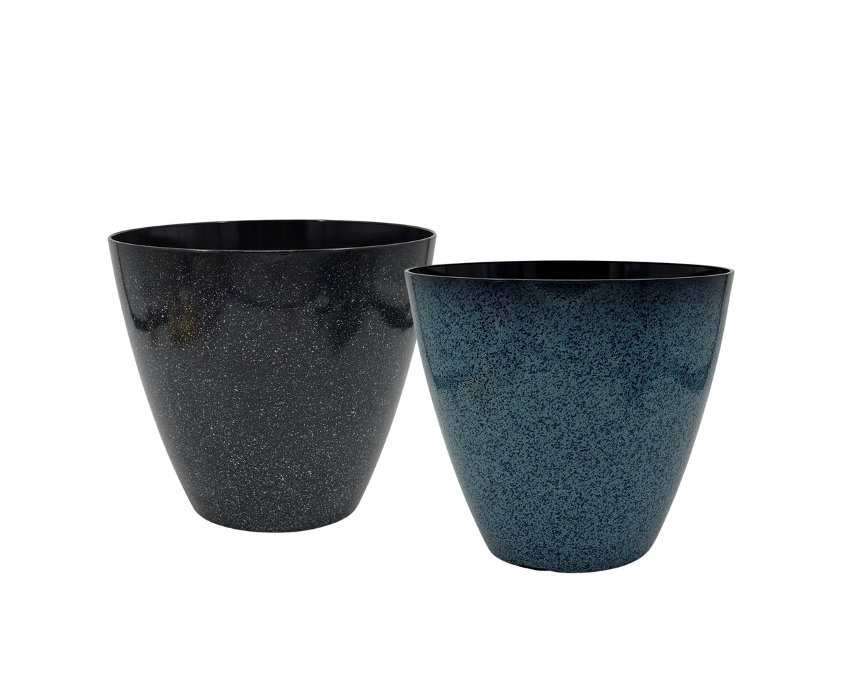 bulk 24 Capsule Planter w/ Saucer Assorted 25cm