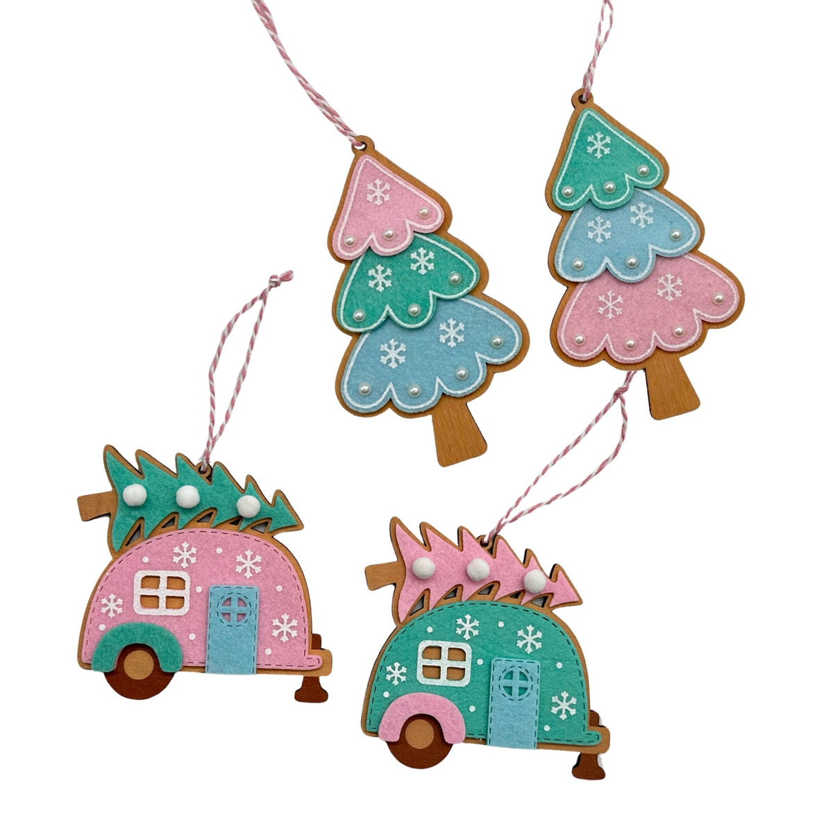 Bulk 24 Xmas Peppermint Tree/car Hanger 12.4x7.3cm 10.6x10.6cm 2 Ast