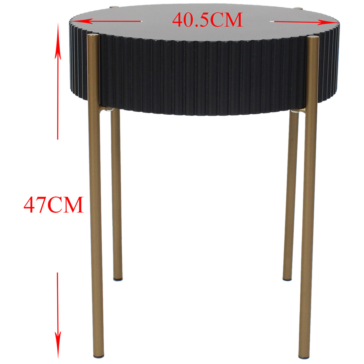 Eclipse Ribbed Side Table 41x47cm - Image 5