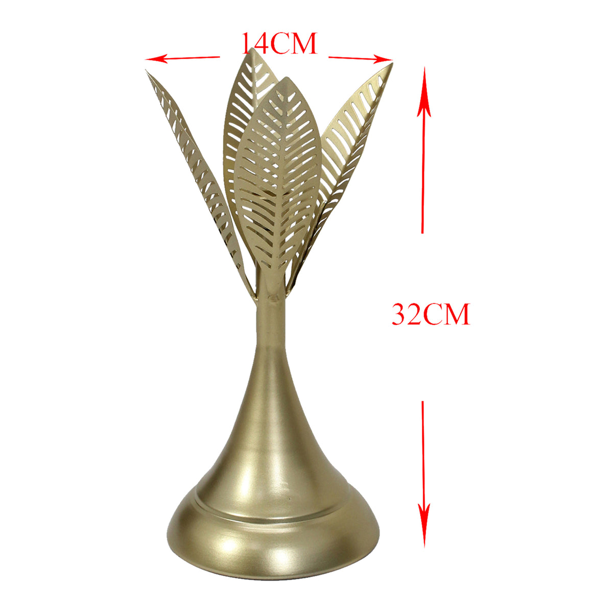 Aura Leaves Taper Candleholder 14x32cm - Image 4