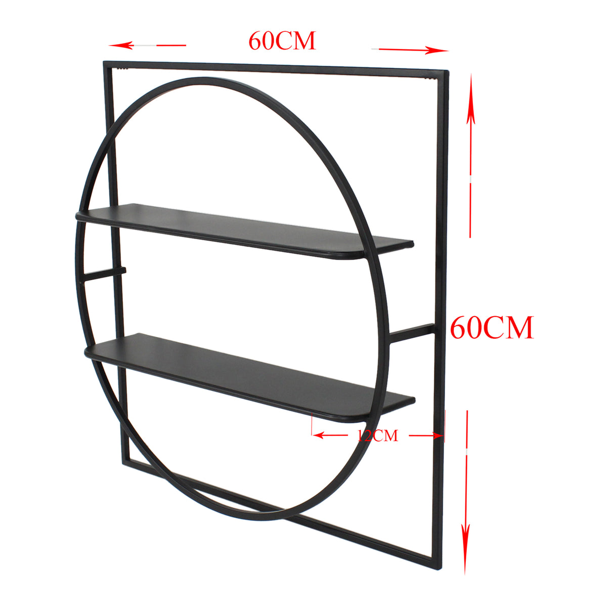Eclipse Floating 2-Shelf Wall Hanging 60cm - Image 4