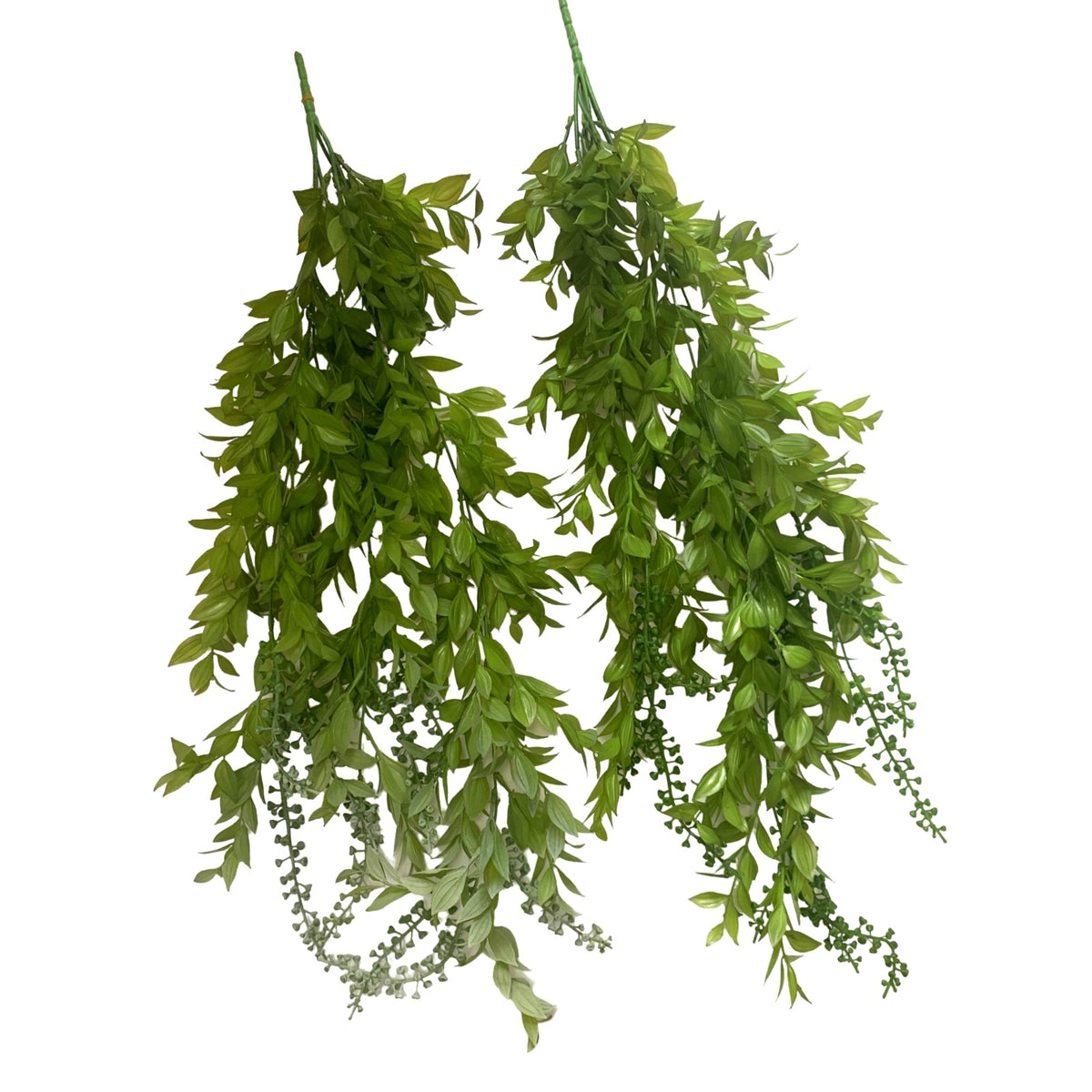 bulk 12 Artificial Hanging Green Leaves 84cm
