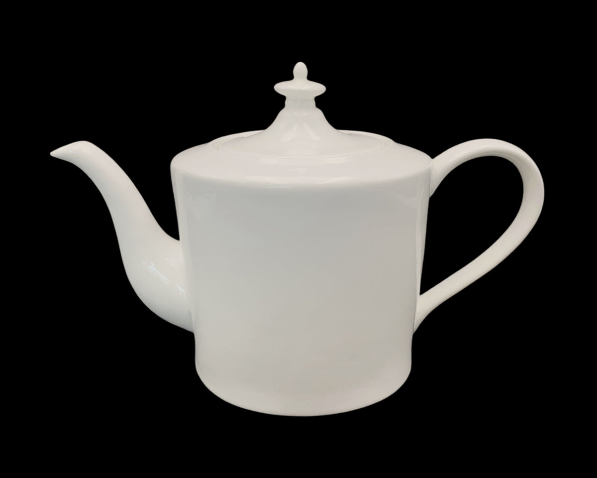 Bulk 8 White Fine Bone China Tea Pot 1100ml