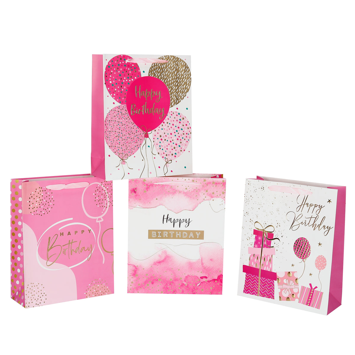 bulk 24 Large Pink Celeberation Gift Bag 32cm