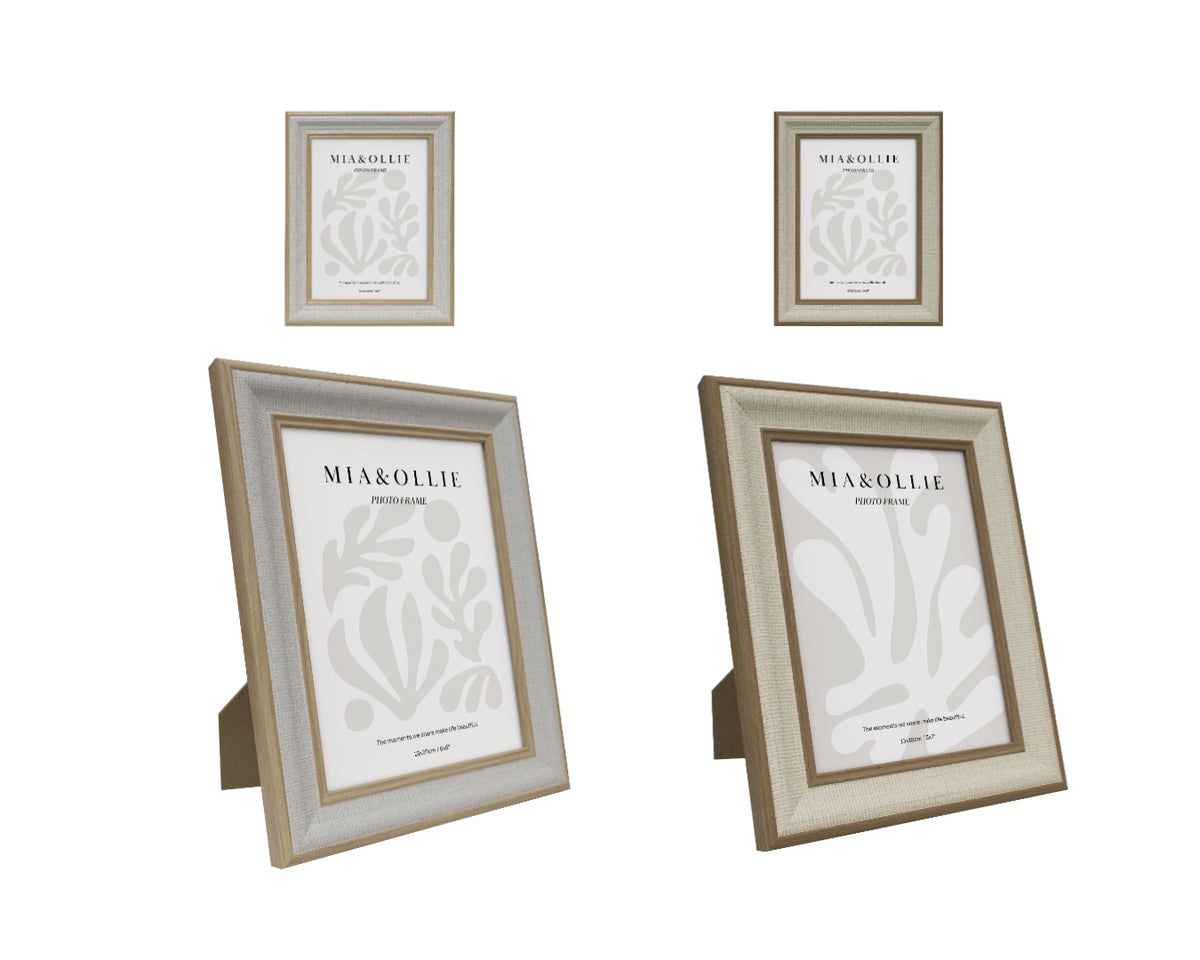Set 2 Photo Frame Sandy '6x8in' 20cm