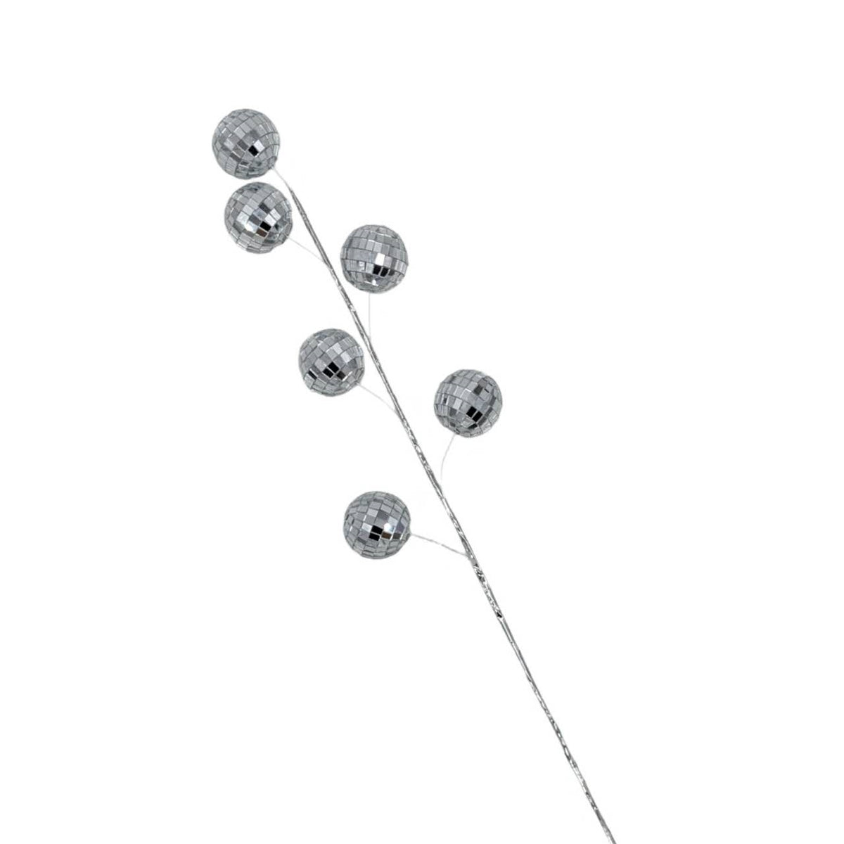 Bulk 12 Xmas Mirror Ball Pick 3.8cm Ball