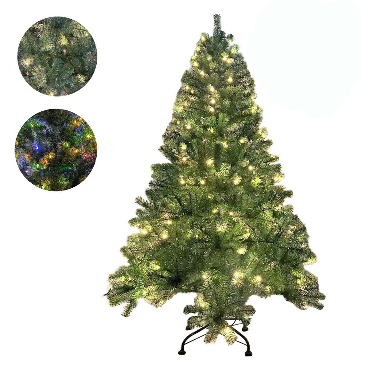 Xmas Light Up Tree Warm & Colourful Mixed 150cm 260led
