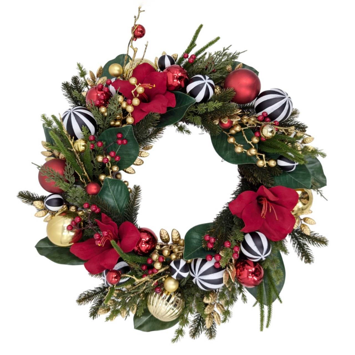 Xmas Amaryllis Glow Wreath 60cm