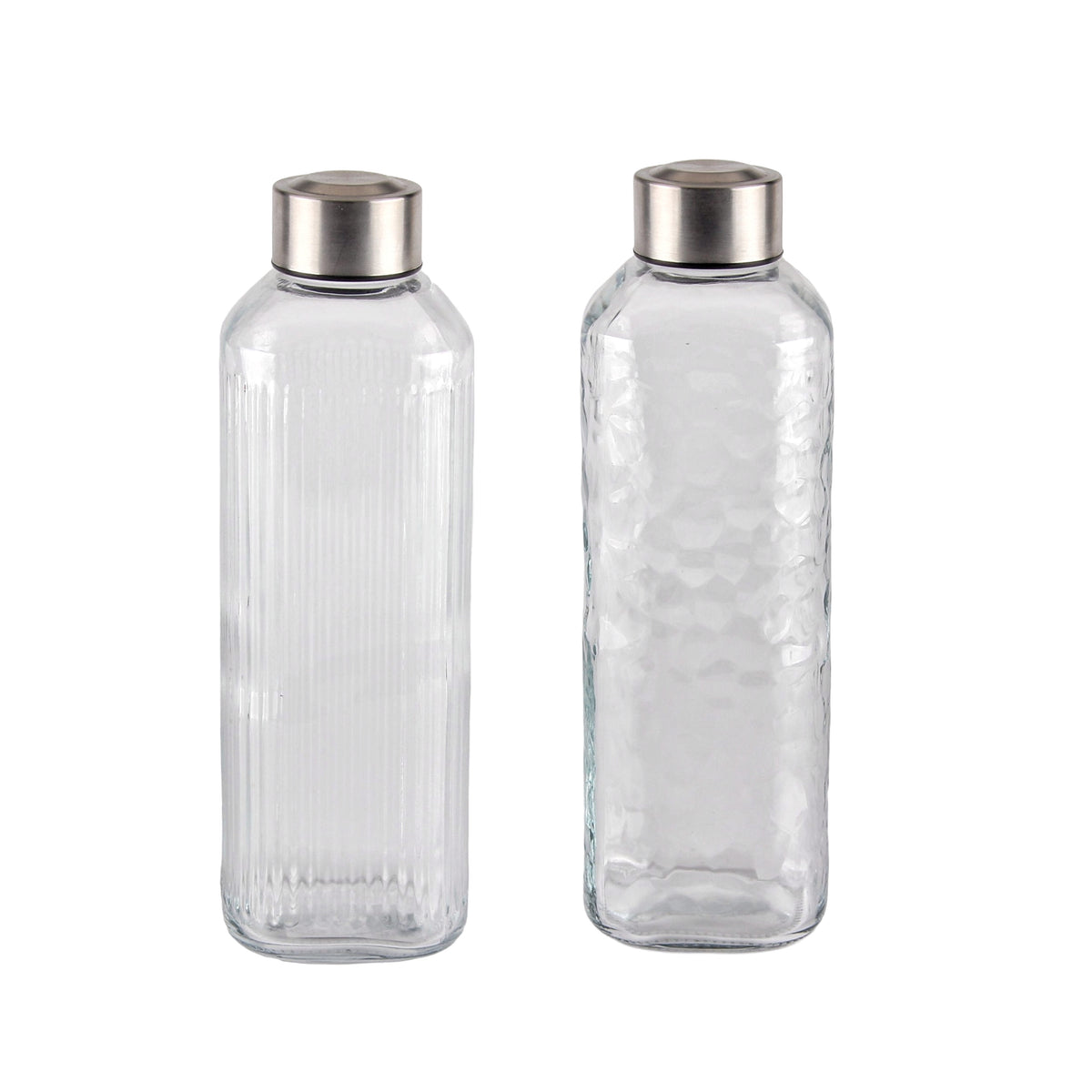 bulk 12 Glass Bottle w/ Metal Screw Lid 1Lt 23cm