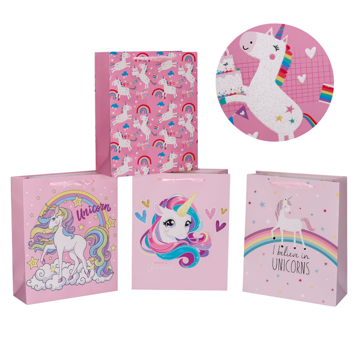 bulk 24 Large Unicorn Dreams Gift Bag 32cm