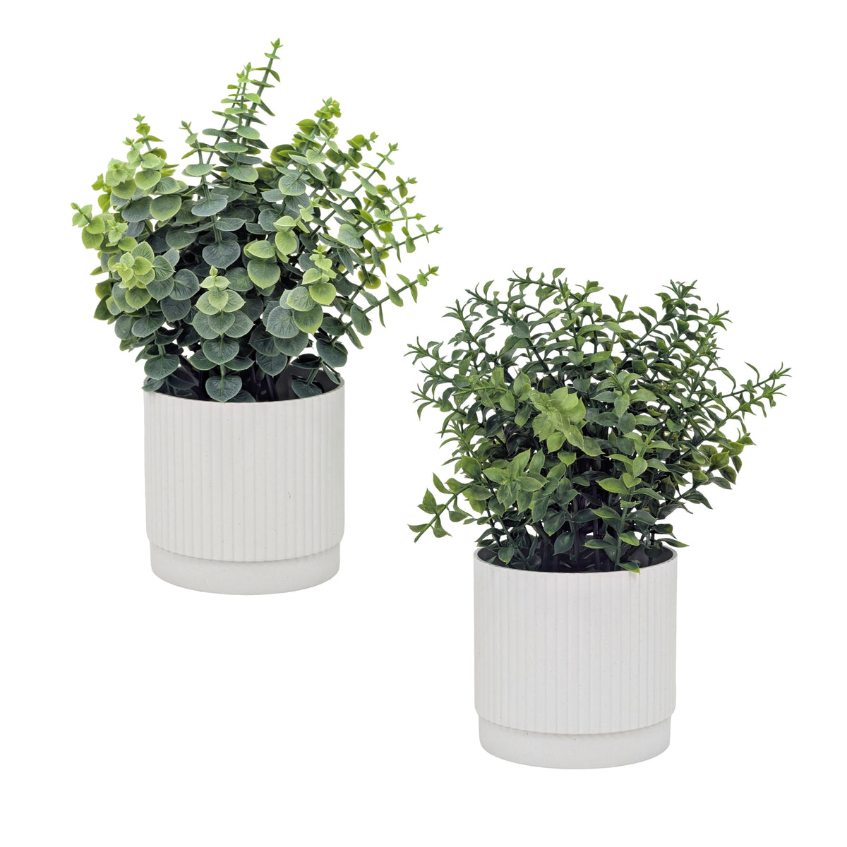Bulk 12 Artificial Greenery Plant Pot 30cmh 2 Asst