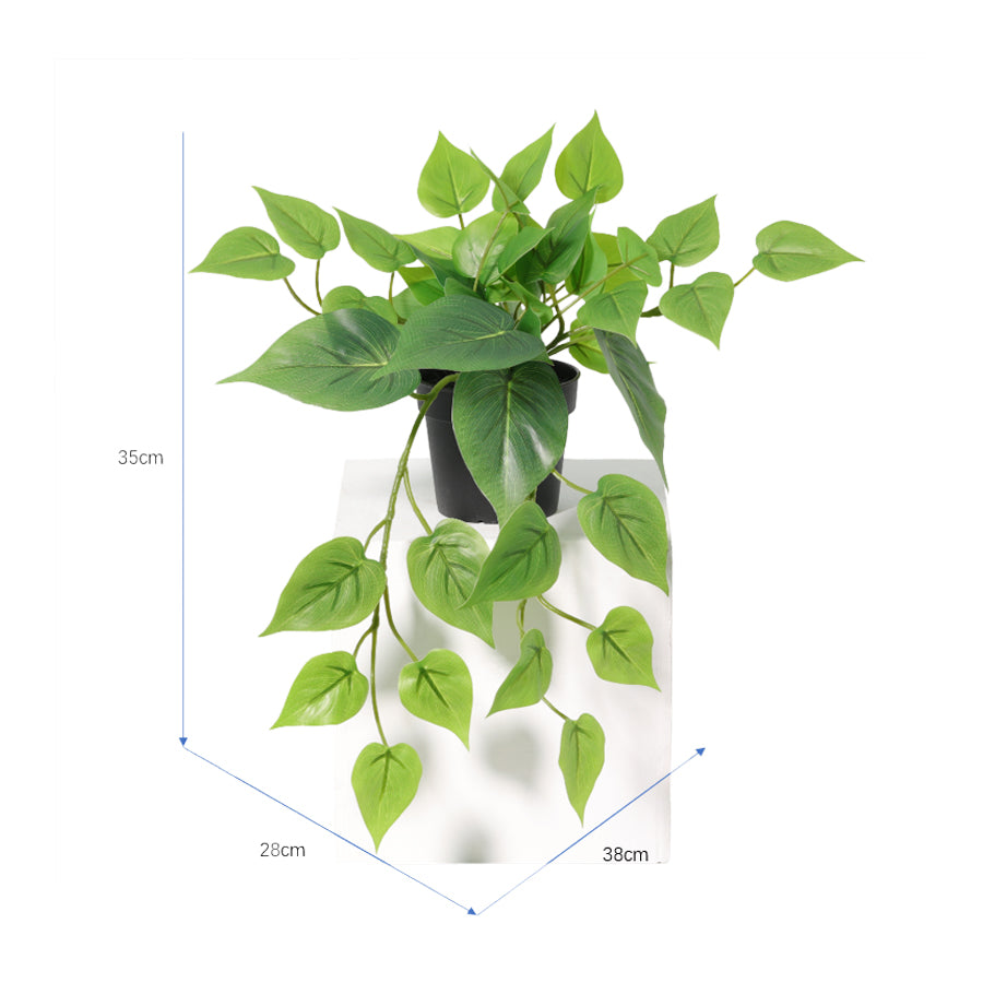 Potted Artificial Hanging Pothos 38cm - Image 5