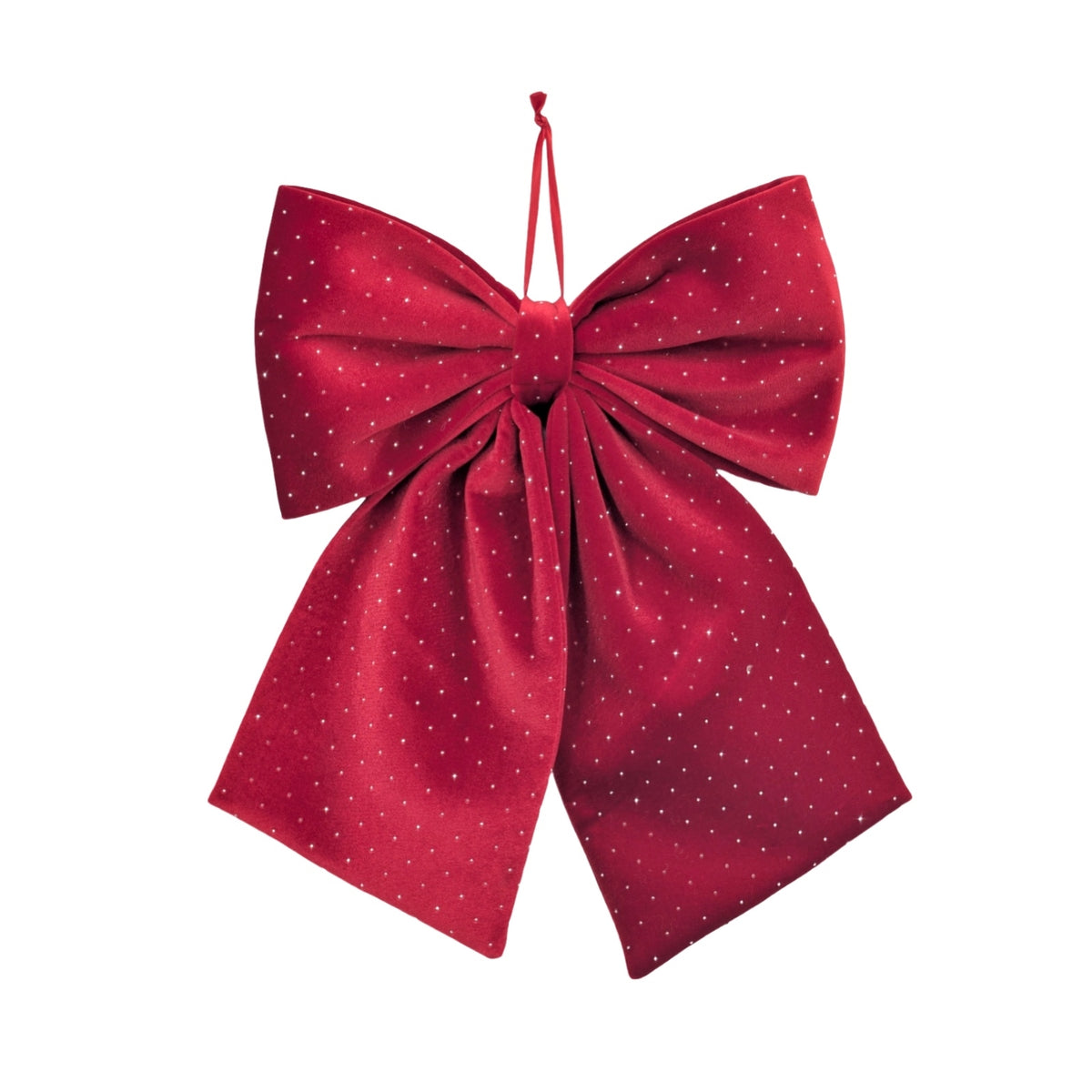 Bulk 24 Diamond & Velvet Red Bow 24x29cm