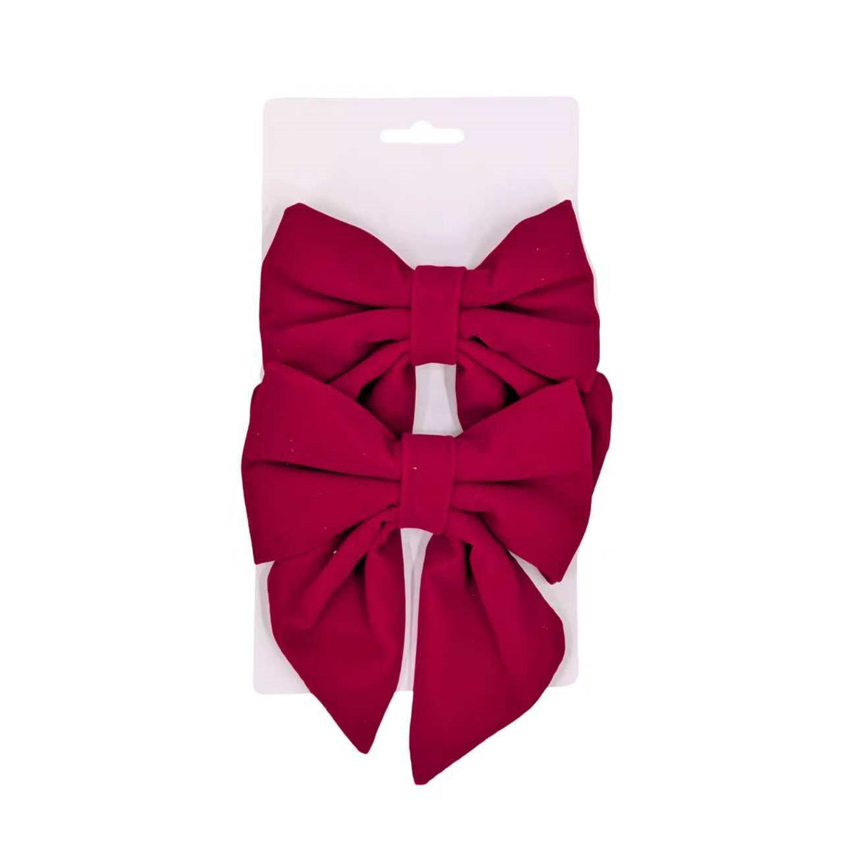 Bulk 24 Xmas Burgundy Bow pk2 13x15cm
