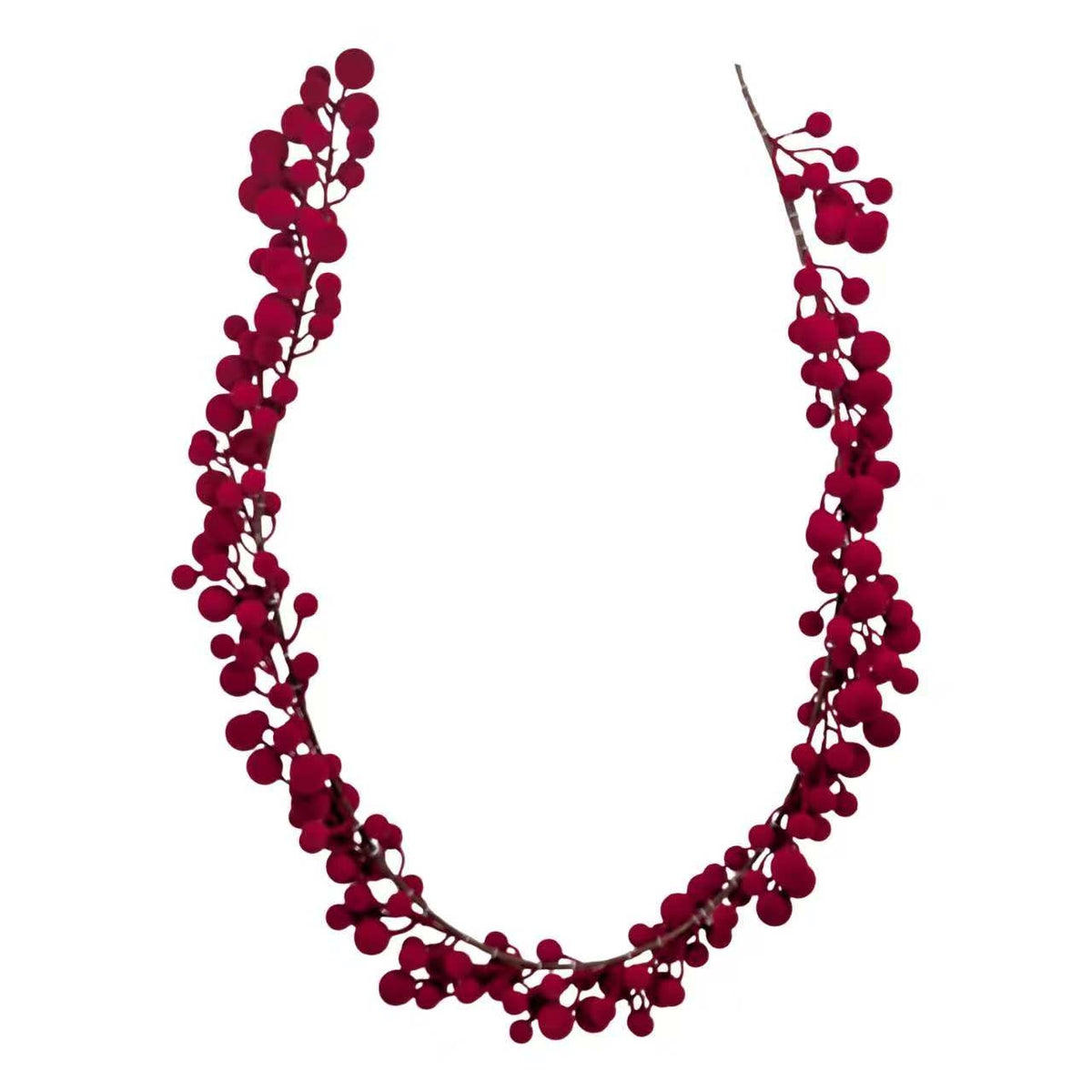 Bulk 8 Xmas Flocking Berry Garland 175cm
