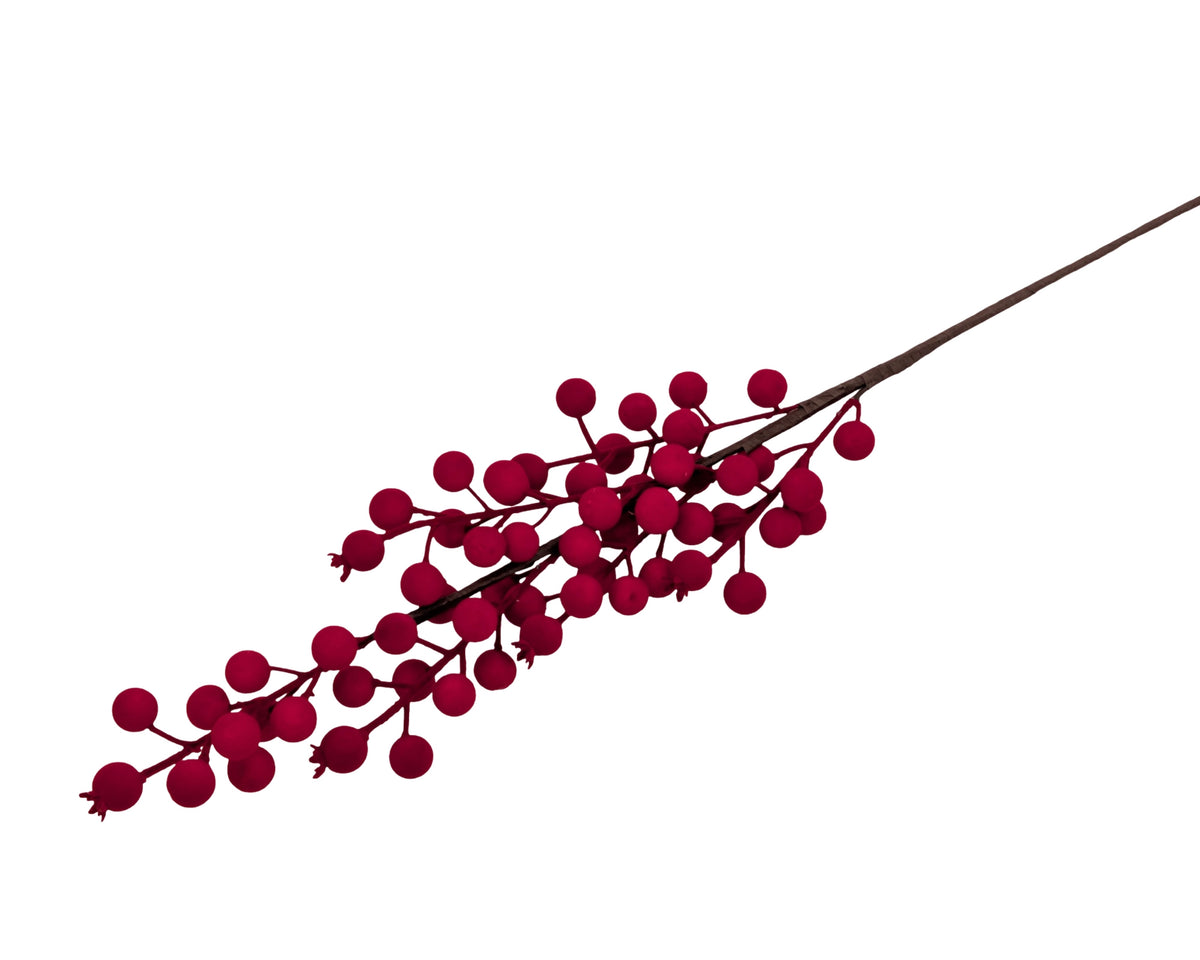 Bulk 24 Xmas Flocking Berry Pick 64cm