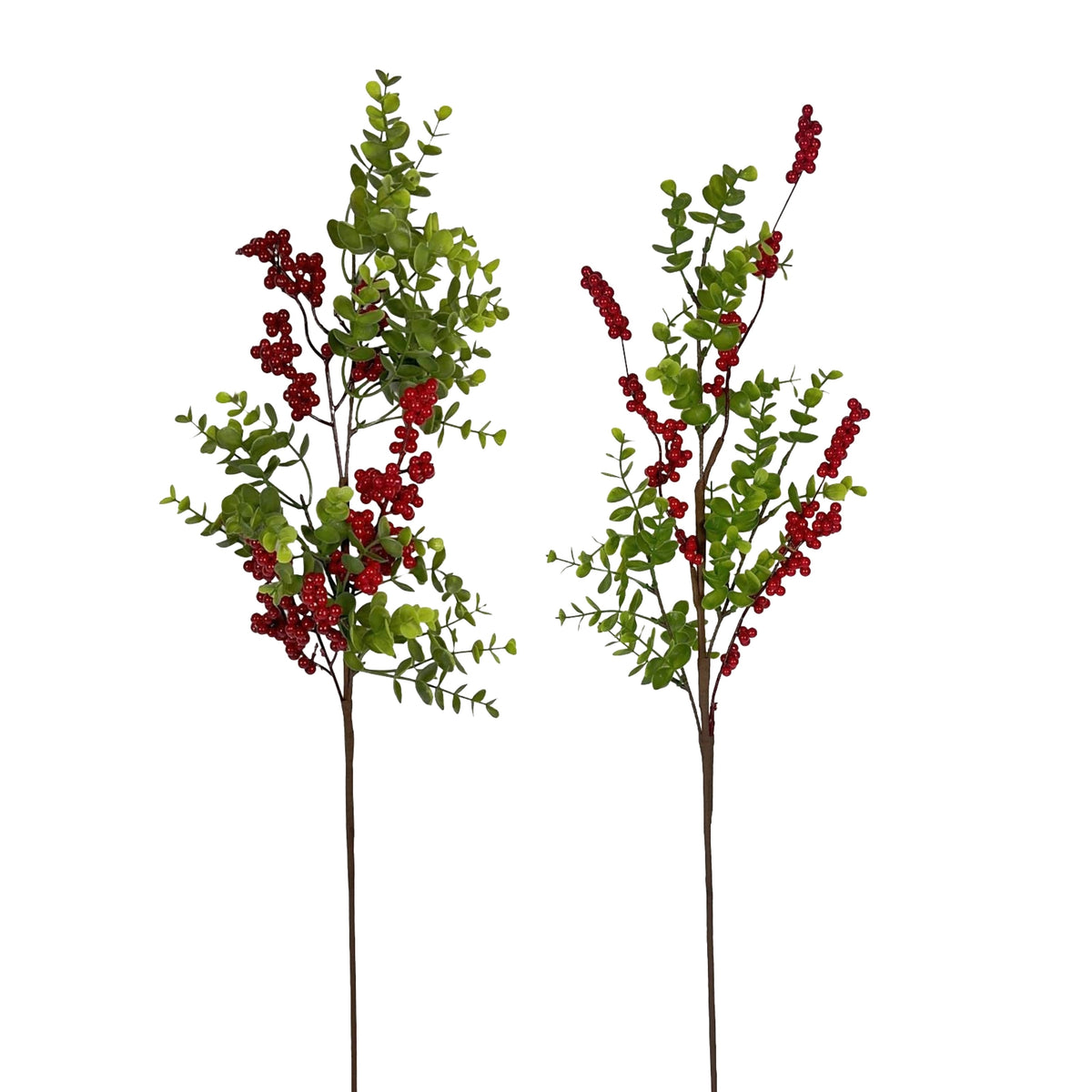 Bulk 24 Xmas Berry & Leaves Spray 74cm