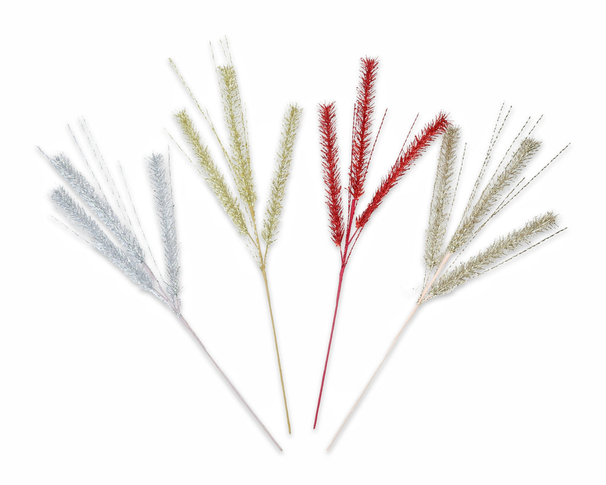Bulk 24 Xmas Glitter Pick 79cm 4 Asst