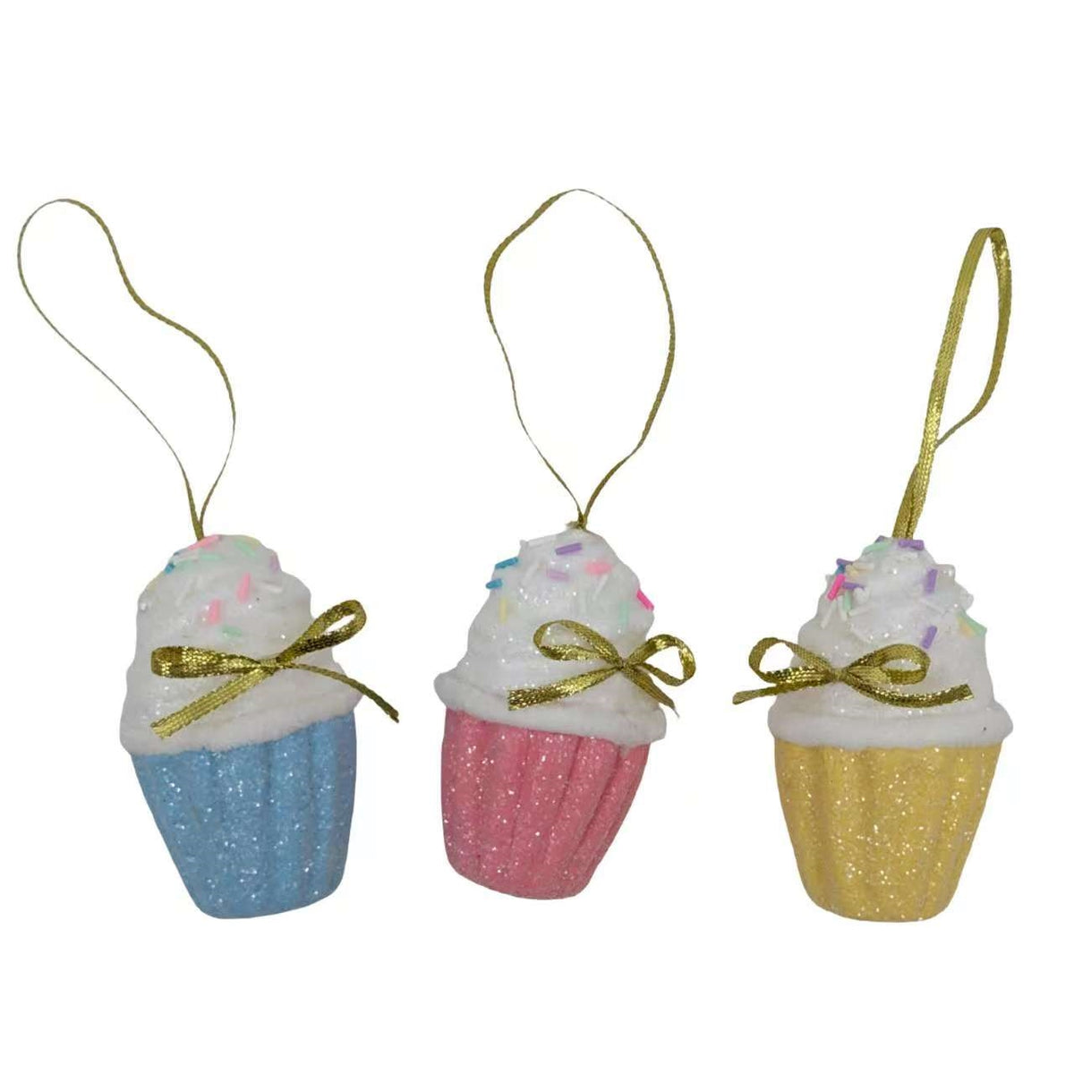 Bulk 24 Xmas Pastel Hanging Ice Cream 5x9cm 3 Asst