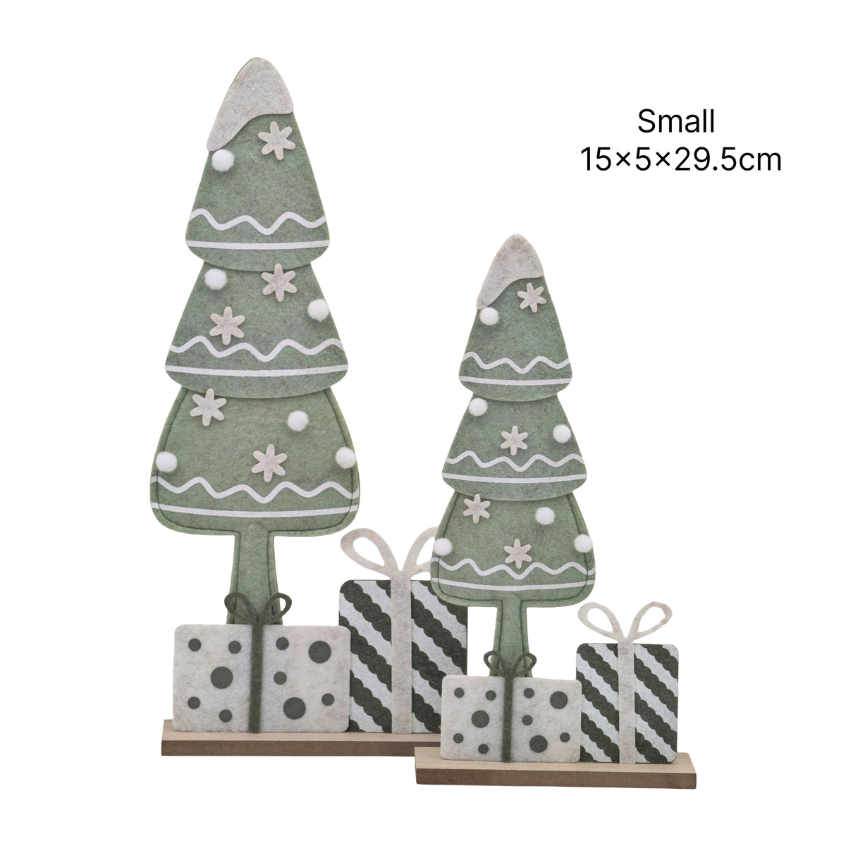 Bulk 12 Xmas Felt Tree Sml 15x5x29.4cm