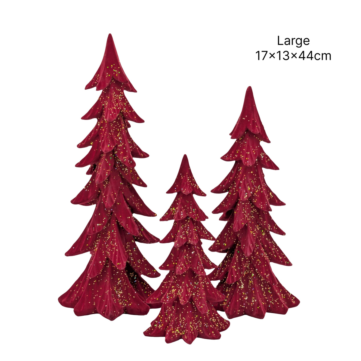 Bulk 4 Xmas Polyresin Tree Lrg 17x13x44cm