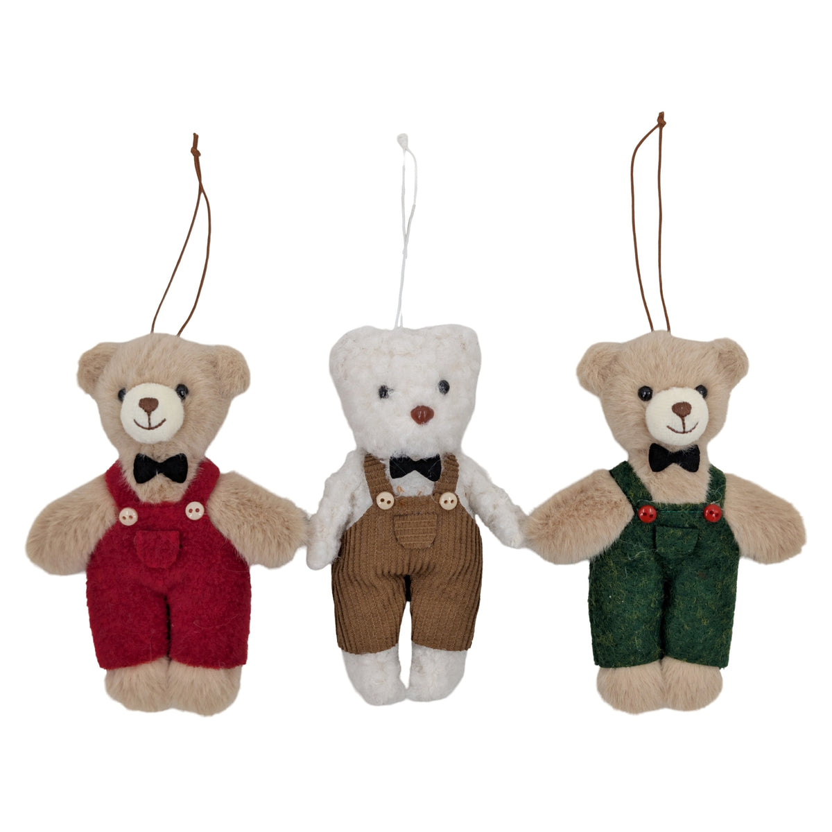 Bulk 24 Xmas Hanging Teddy Bear 12cm 3 Asst