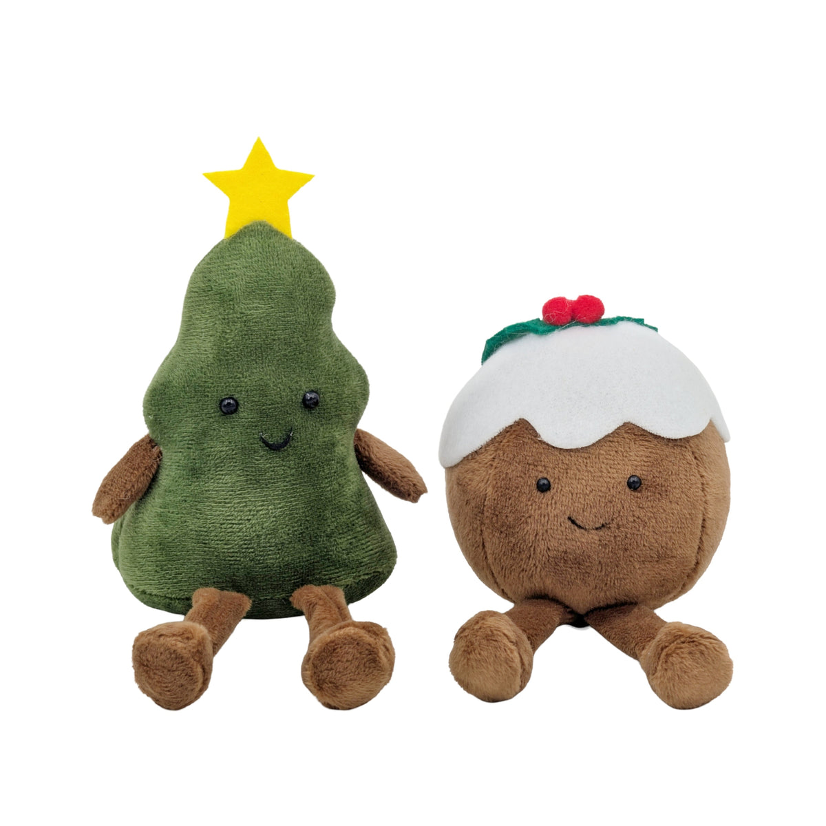 Bulk 24 Xmas Tree And Pudding Duo 16/19cm 2 Asst