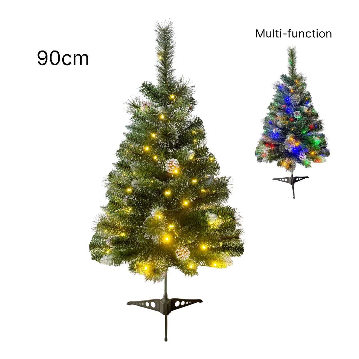 Bulk 4 Xmas Led Frost Tree 90cm 130led Multi Function