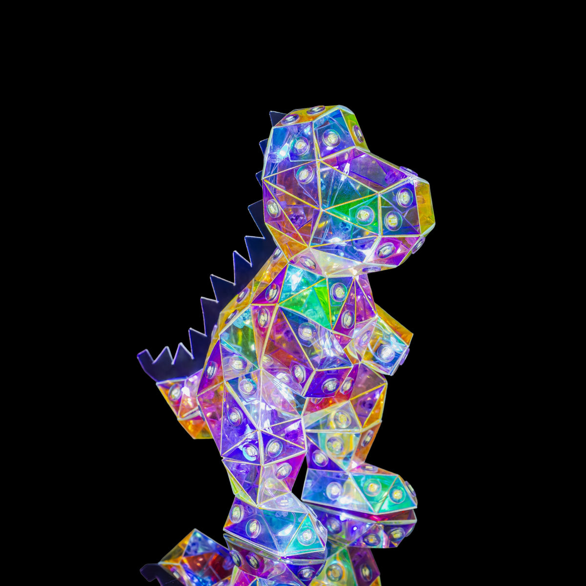 Bulk 8 Led Iridescent Tyrannosaur 7.6x14.6x15cm