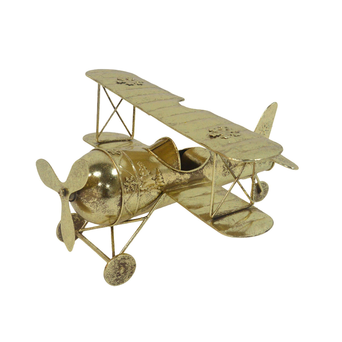 Bulk 2 Rustic Gold Metal Plane 40.2x36.2x20cm