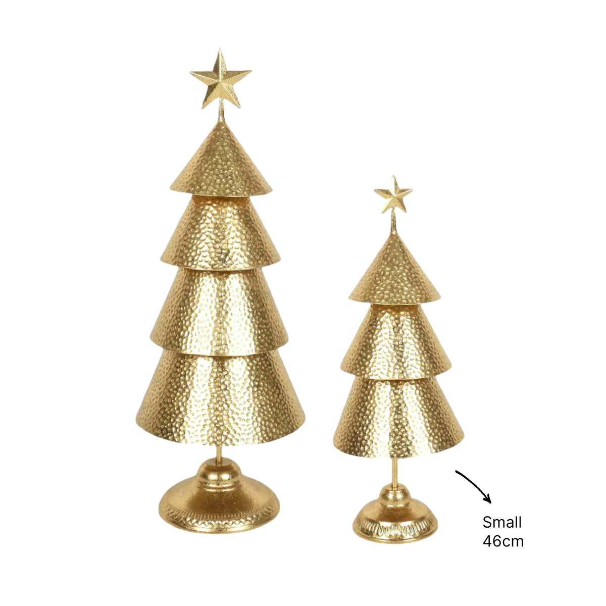 Bulk 4 Metal Xmas Tree Decoration 17x46cm