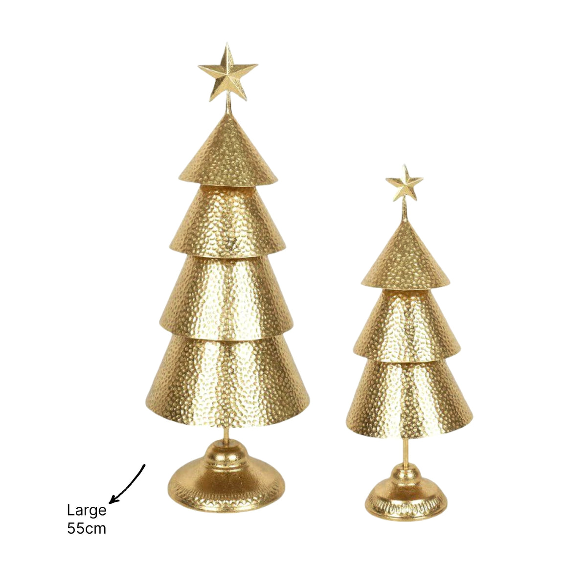 Bulk 4 Metal Xmas Tree Decoration 20.5x55cm