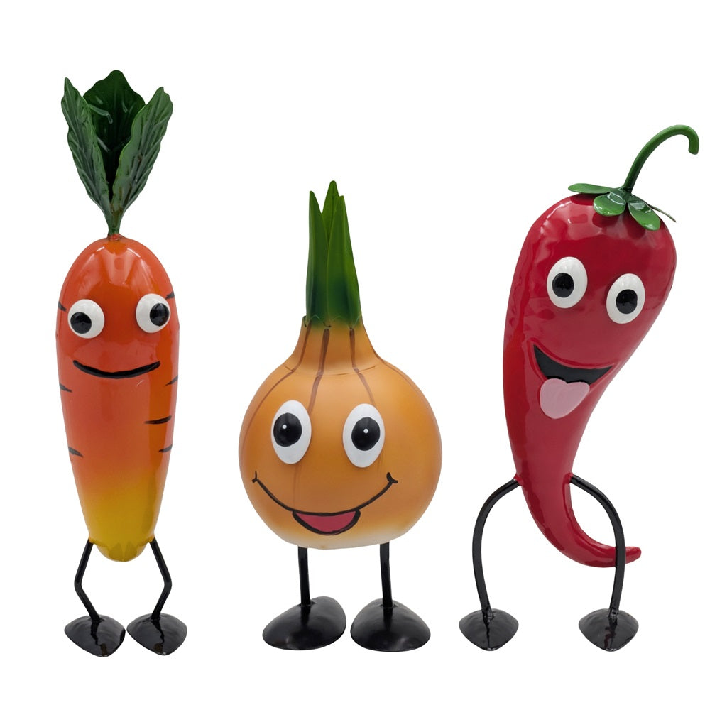 Bulk 9 Metal Veggies Decor 21 To 26.7cmh 3 Asst